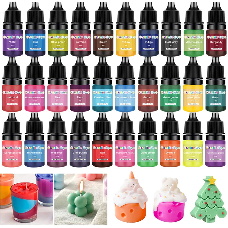 33 Individual Non-Toxic Candle/Soap Dyes