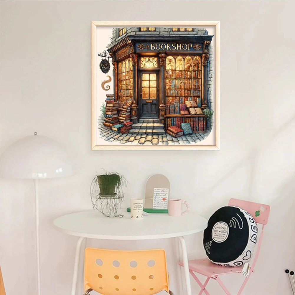 11CT Bookshop Cross Stitch Kit 50x50cm