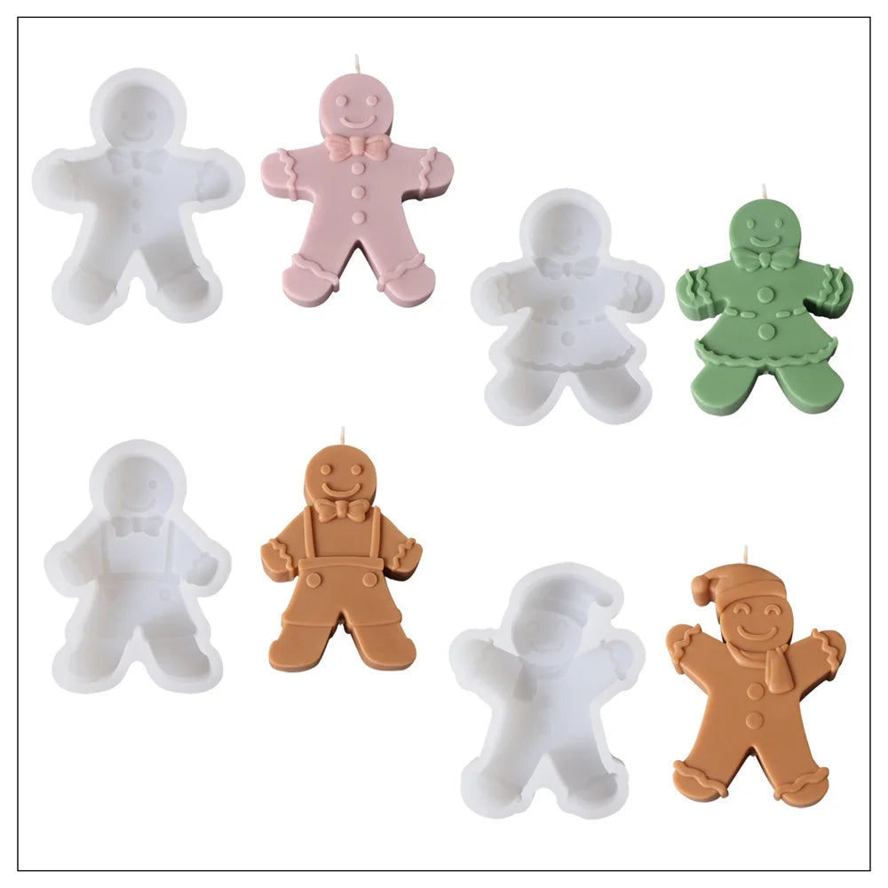 Gingerbread Man Candle Silicone Molds