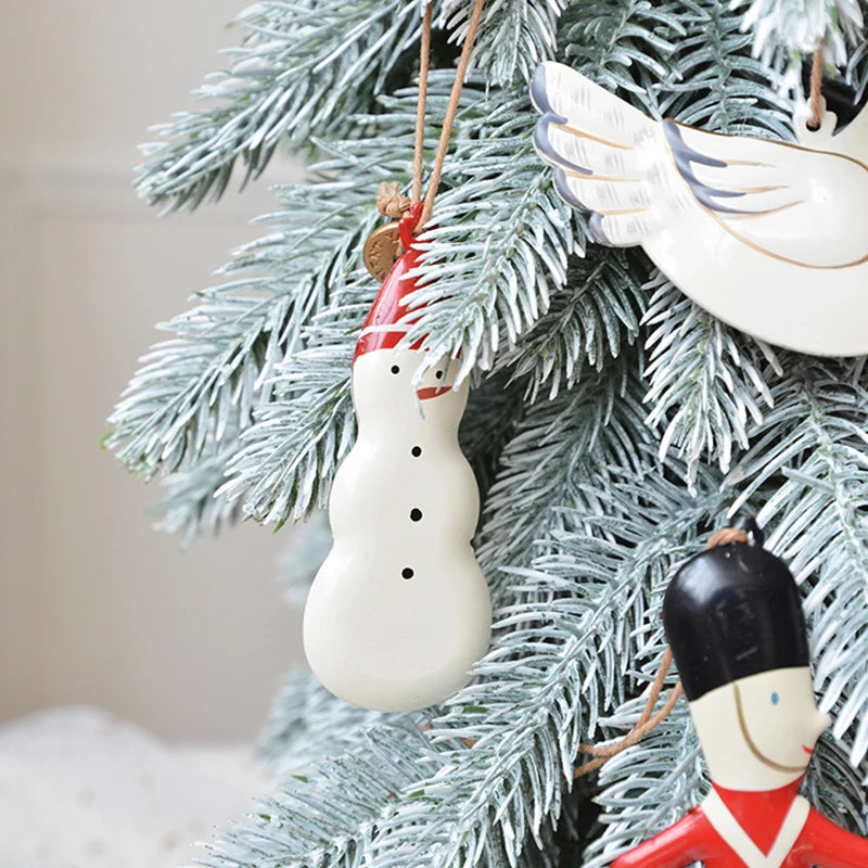 Retro Hanging Metal Christmas Decorations