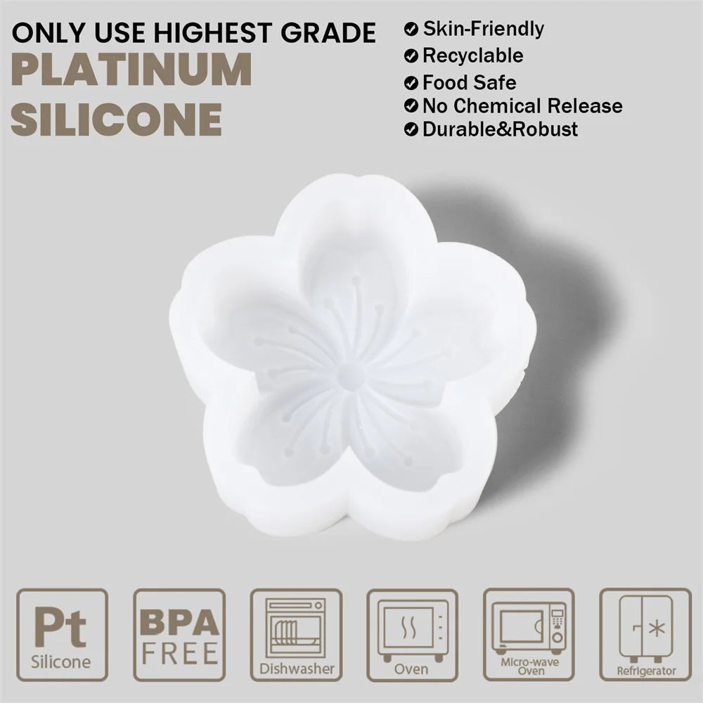 Flower-Shaped Silicone Mold for Handmade Candles