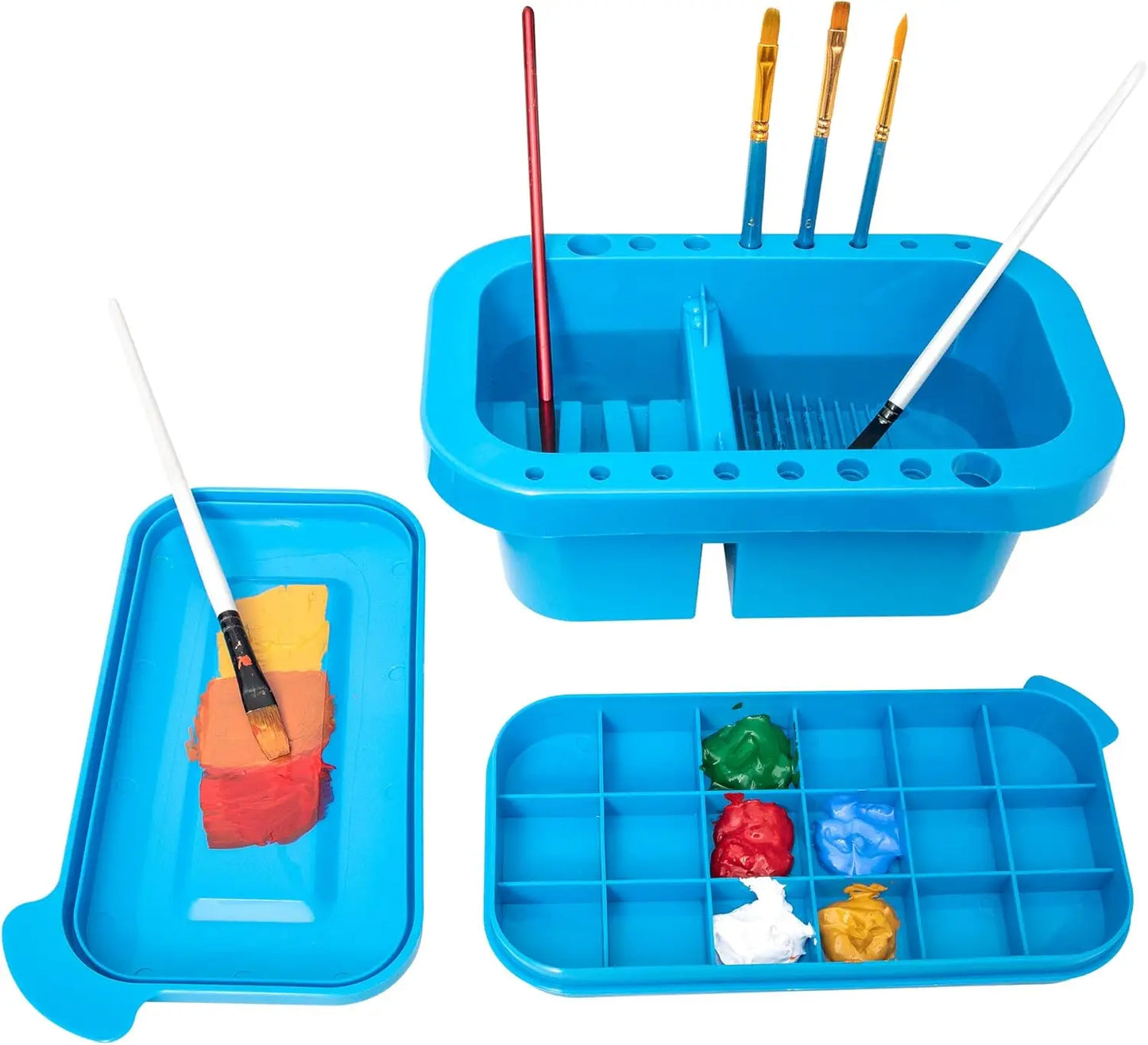 Paint Brush Cleaner, Holder and Organizer with Palette