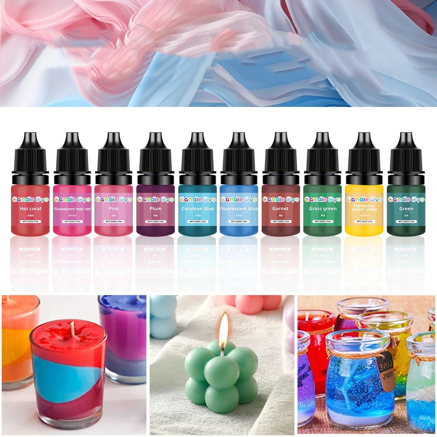 33 Individual Non-Toxic Candle/Soap Dyes