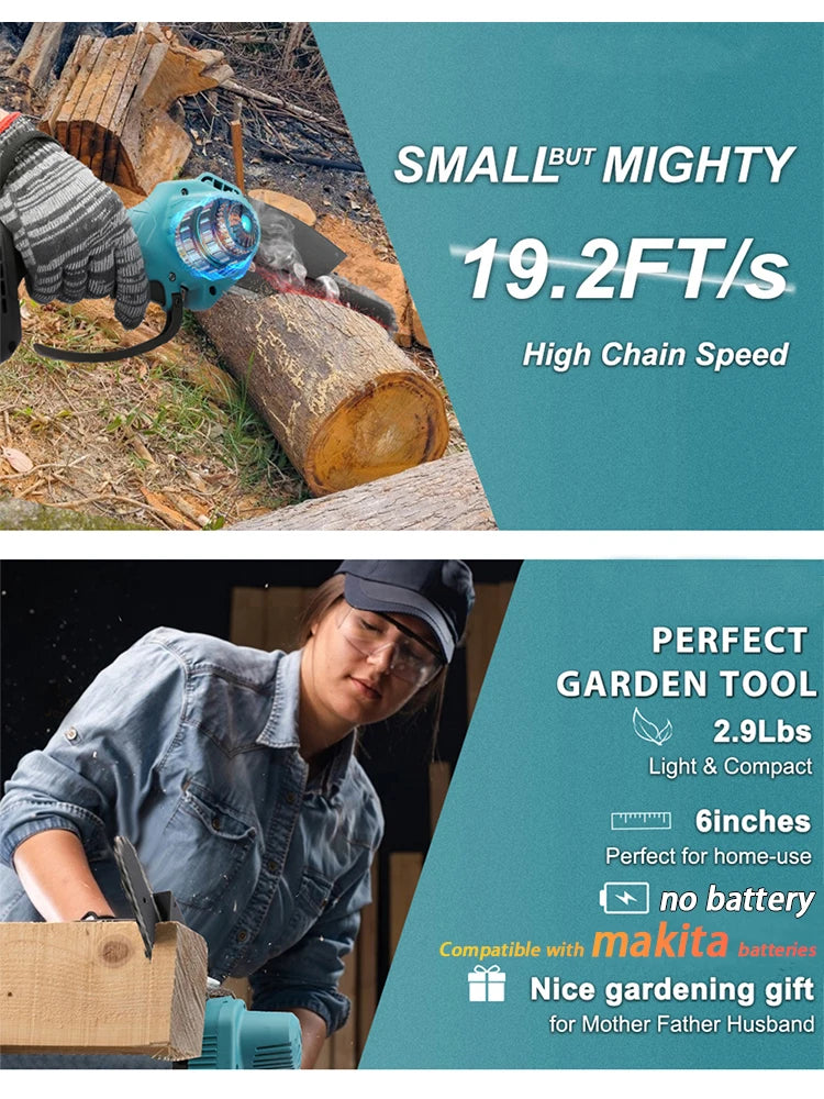 6-inch 18v Mini Handheld Electric Portable Chainsaw