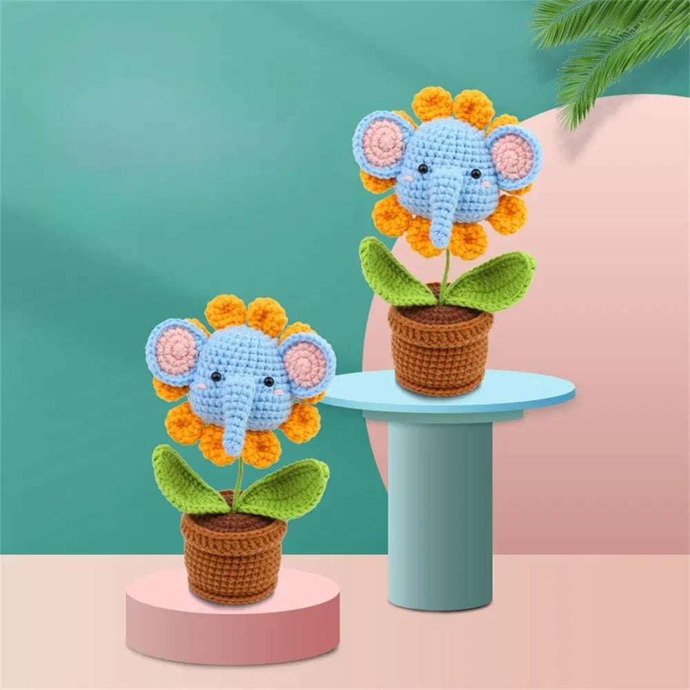 Elephant Crochet Complete Kit with Yarn/Hook/Instructions