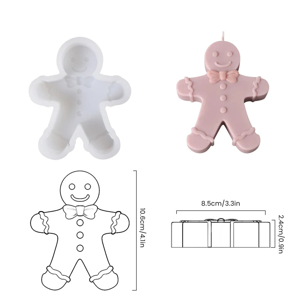 Gingerbread Man Candle Silicone Molds