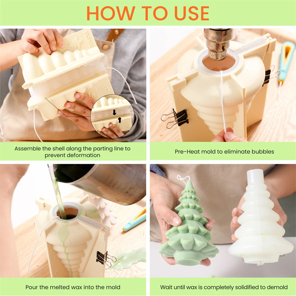 3D Christmas Aromatherapy Tree Silicone Mold