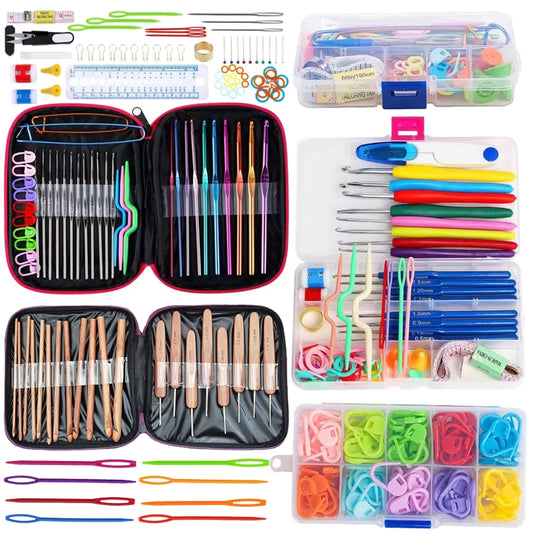 Crochet Hooks/Supplies with Case