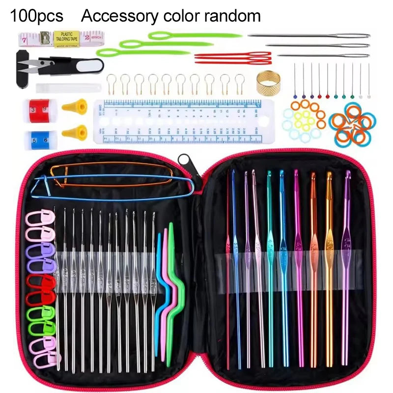 Crochet Hooks/Supplies with Case