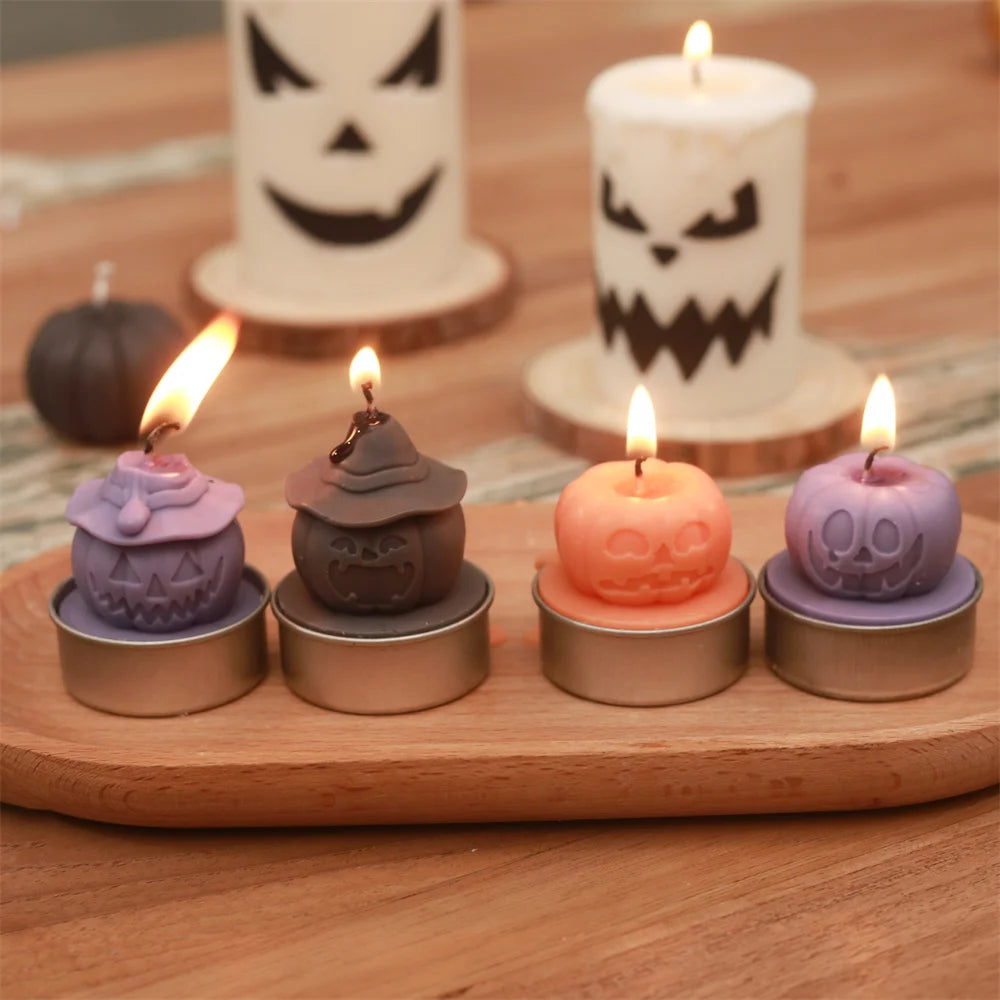 Spooky Pumpkin Silicone Tealight Candle Molds