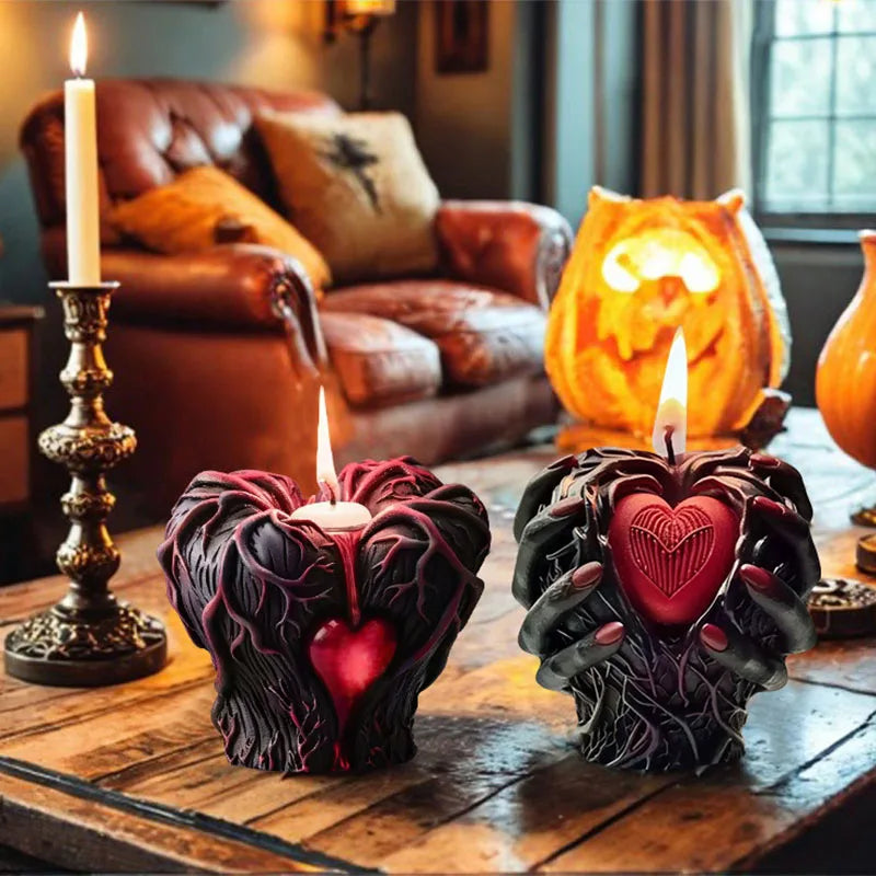 Halloween Heart Aromatherapy Candle Silicone Mold