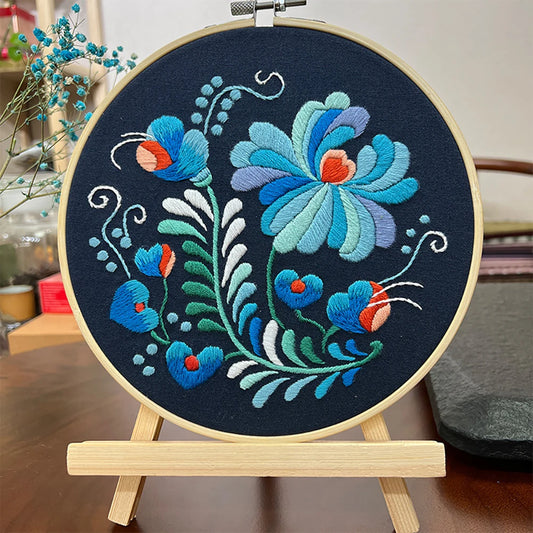 Floral Pattern Embroidery Cross Stitch Kit
